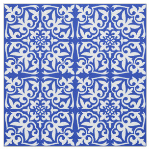 Tela Teja marroquí - azul y blanco de cobalto
