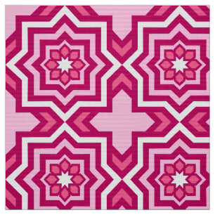 Tela Teja marroquí, fucsia, rosa en colores pastel y