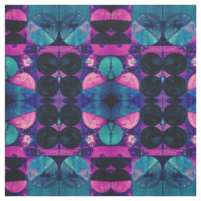 Tela Tejido abstracto rosa y azul 369 (Retal)