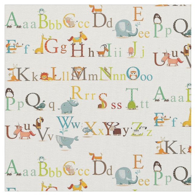 Tela Tejido - Alfabeto (De cerca)