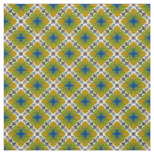 Tela Tejido blanco amarillo azul