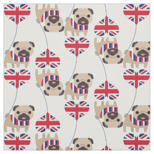 Tela Tejido británico de pug