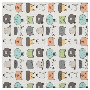 Tela Tejido - Caras animales rotadas