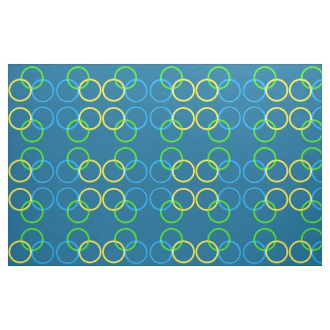 Tela Tejido - Círculos de interconexión ("Cuarto gordo" (fat quarter))