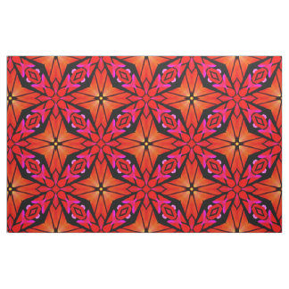 Tela Tejido con diseño de Starburst rojo