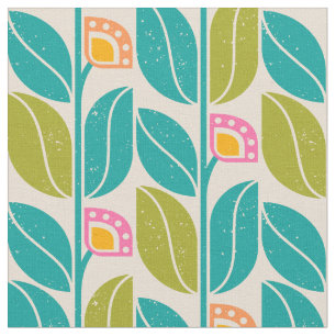 Tela Tejido con estampado floral vintage.