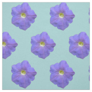 Tela Tejido con motivos florales Blue Petunia