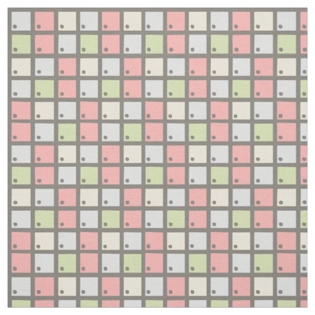 Tela Tejido con patrones de cuadrícula Pastel (Retal)