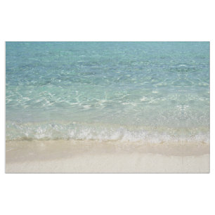 Tela Tejido de agua tropical azul de Tahití