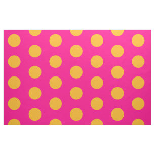 Tela Tejido De Algodón Compuesto De Punto De Polka Rosa