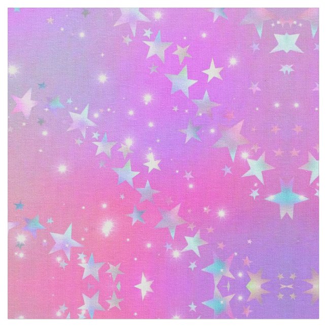 Tela Tejido de algodón de cielo rosado (De cerca)