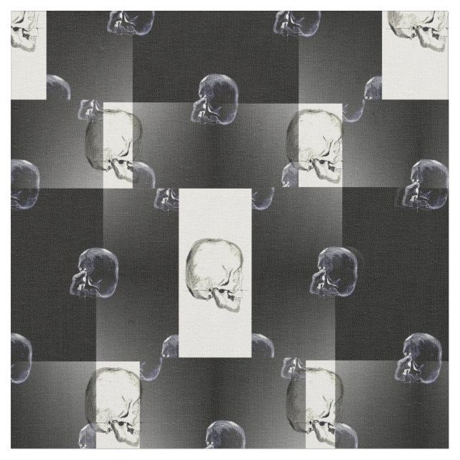 Tela Tejido de algodón de la tripulación del esqueleto (De cerca)