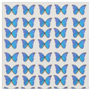Tela Tejido de algodón de morfo azul Mariposa
