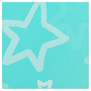 Tela Tejido De Algodón Turquoise Swirls