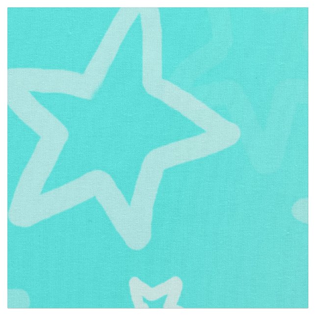 Tela Tejido De Algodón Turquoise Swirls (De cerca)