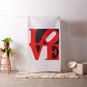 Tela tejido de amor de arte pop