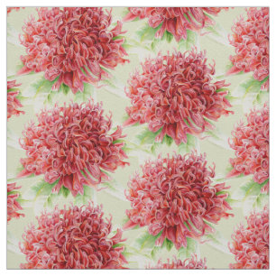 Tela tejido de arte acuarela Waratah