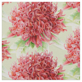 Tela tejido de arte acuarela Waratah