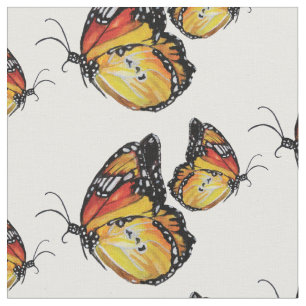 Tela Tejido de arte acuático de mariposa de verano