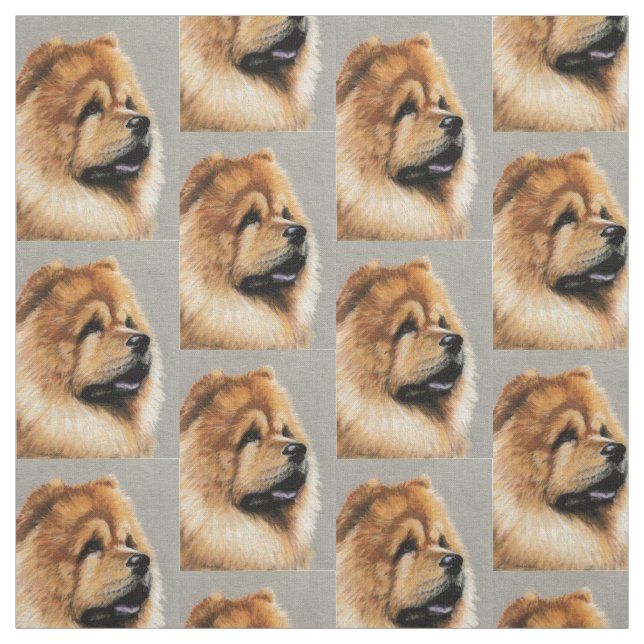 Tela Tejido de arte de perro Chow Chow (Retal)