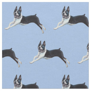 Tela Tejido de arte de perro de Boston Terrier