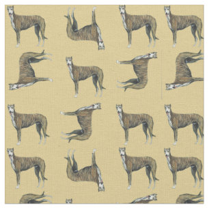 Tela Tejido de arte de perro de Brindle Greyhound