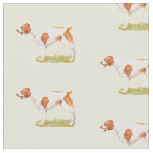 Tela Tejido de arte de perro español de Bretaña