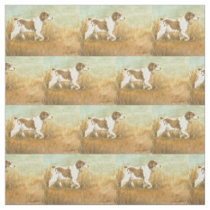 Tela Tejido de arte de perro español de Bretaña