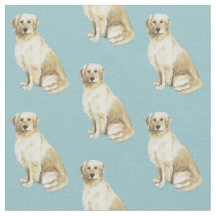 Tela Tejido de arte de perro sentado