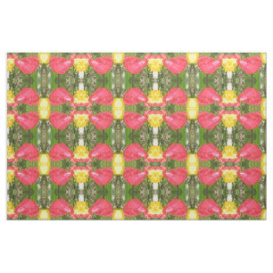 Tela Tejido de artesanía floral de tulipanes fringados