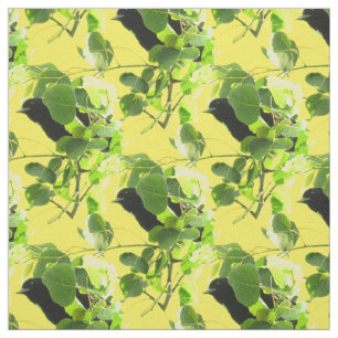 Tela Tejido de aves negras