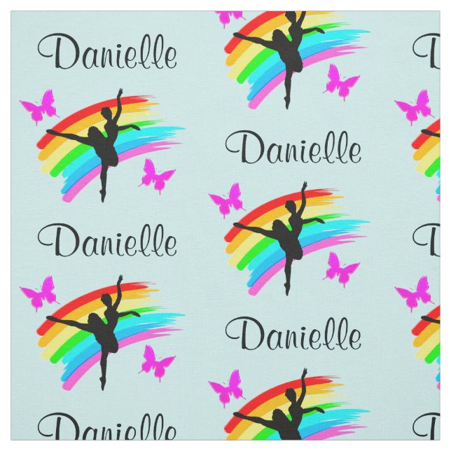 TELA TEJIDO DE BAILAJE PERSONALIZADO AZUL RAINBOW (Retal)