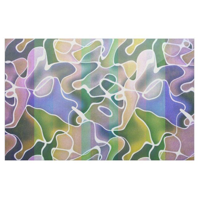 Tela Tejido de bandas abstractas Pastel (Yarda)