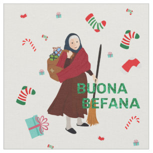 Tela Tejido de bruja buona Befana