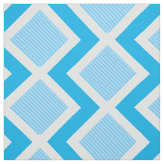 Tela Tejido de Chevron con argla azul y blanco