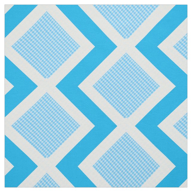 Tela Tejido de Chevron con argla azul y blanco (Retal)