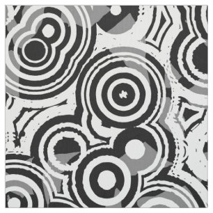 Tela tejido de círculos abstractos