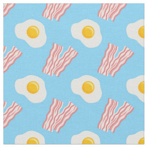 Tela Tejido de cocina de tocino y huevos