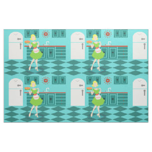 Tela Tejido de cocina retro