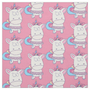 Tela Tejido de color de unicornio corto