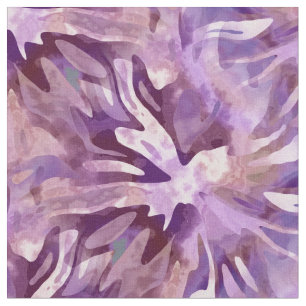 Tela Tejido de color marrón morado floral