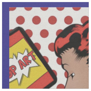 Tela Tejido de cómics de arte pop Chica