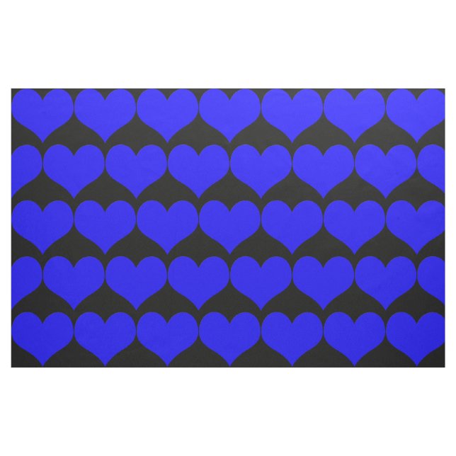Tela Tejido de corazones azules ("Cuarto gordo" (fat quarter))
