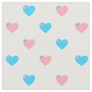 Tela Tejido de Corazones del Orgullo Trans