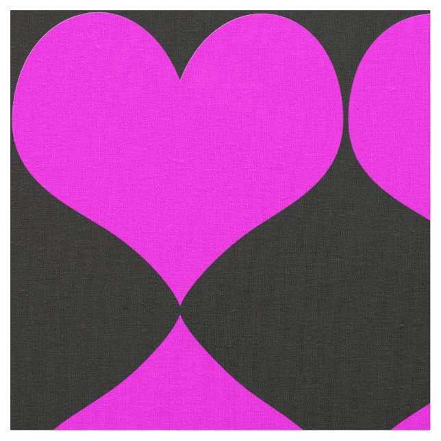 Tela Tejido de corazones rosados (De cerca)