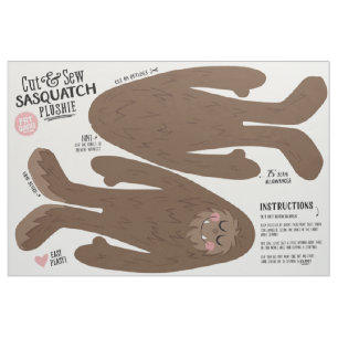 Tela Tejido de corte y sew Sasquatch - Plush de diverti
