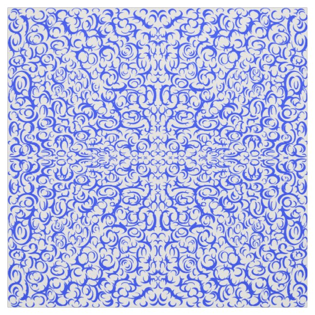 Tela Tejido de curvas azules (Retal)