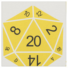 Tela Tejido de dados amarillo D20