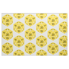 Tela Tejido de dados amarillo D20