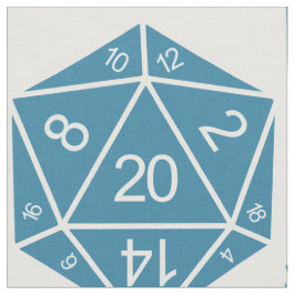 Tela Tejido de dados azul D20